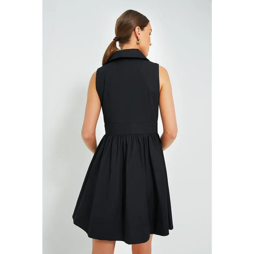 POMANDER PLACE Black Sleeveless Noelle Shirt Dress Size M NWT - Picture 2 of 7